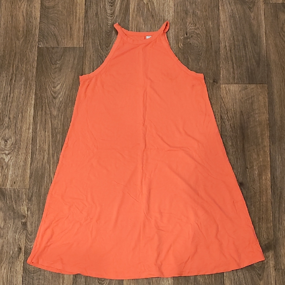 Old Navy Vibrant Orange Midi Dress